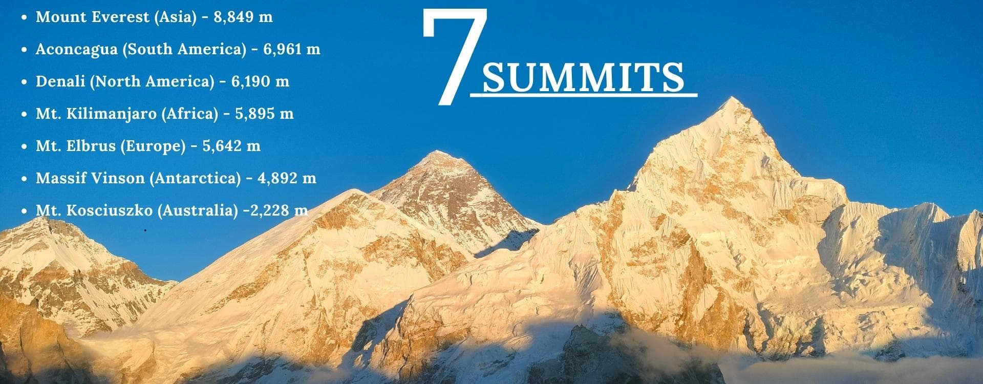 Seven Highest Summits of the World